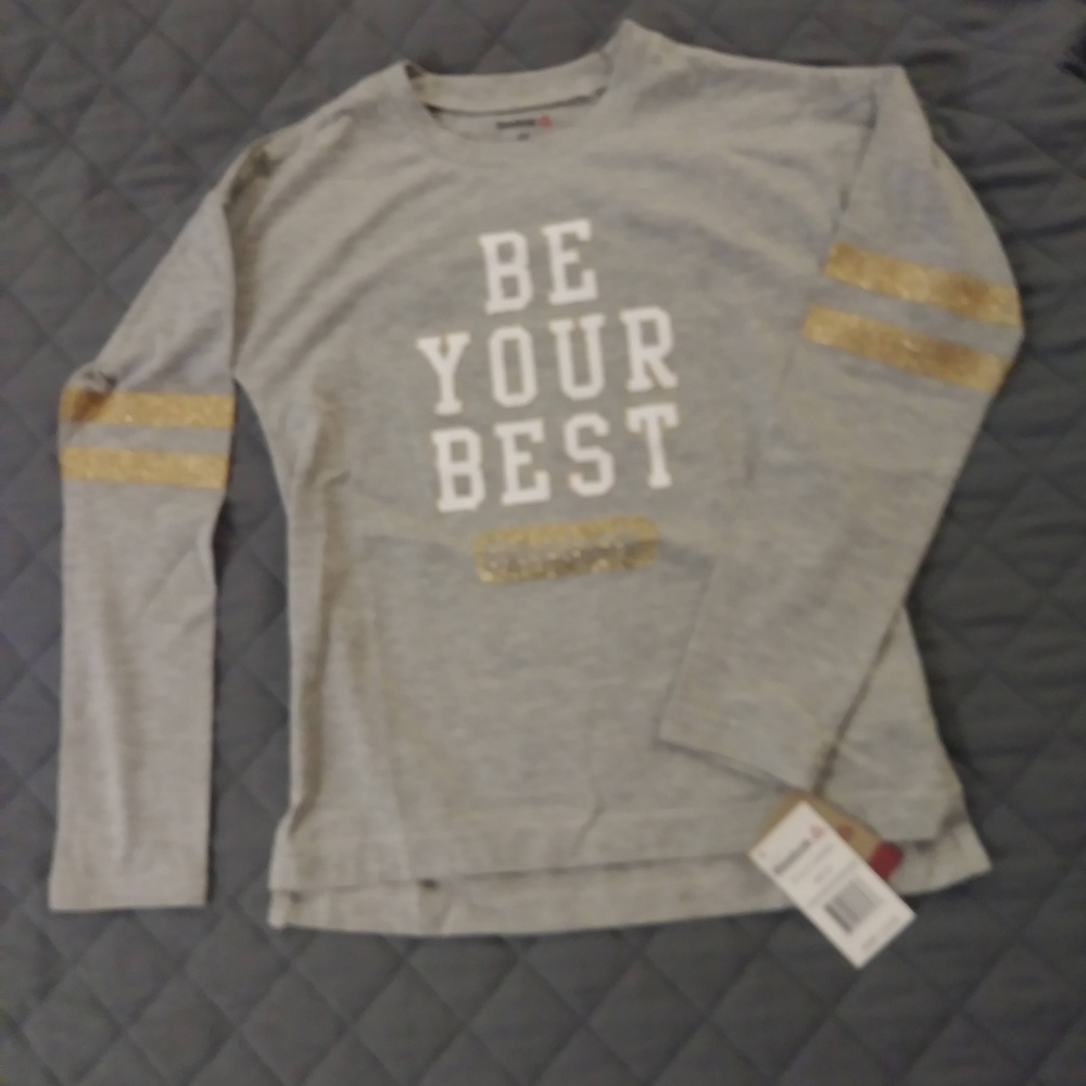 Reebok Heather Gray Long Sleeve Shirt
